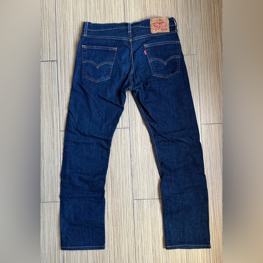 Levi's 513 Dark Blue Slim Straight Jeans w Stretch